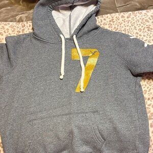 American Eagle Outfitters Gray Hoodie with Gold Number